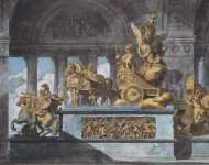 Desprez Louis-Jean Monument for the Temple of Immortality - Hermitage